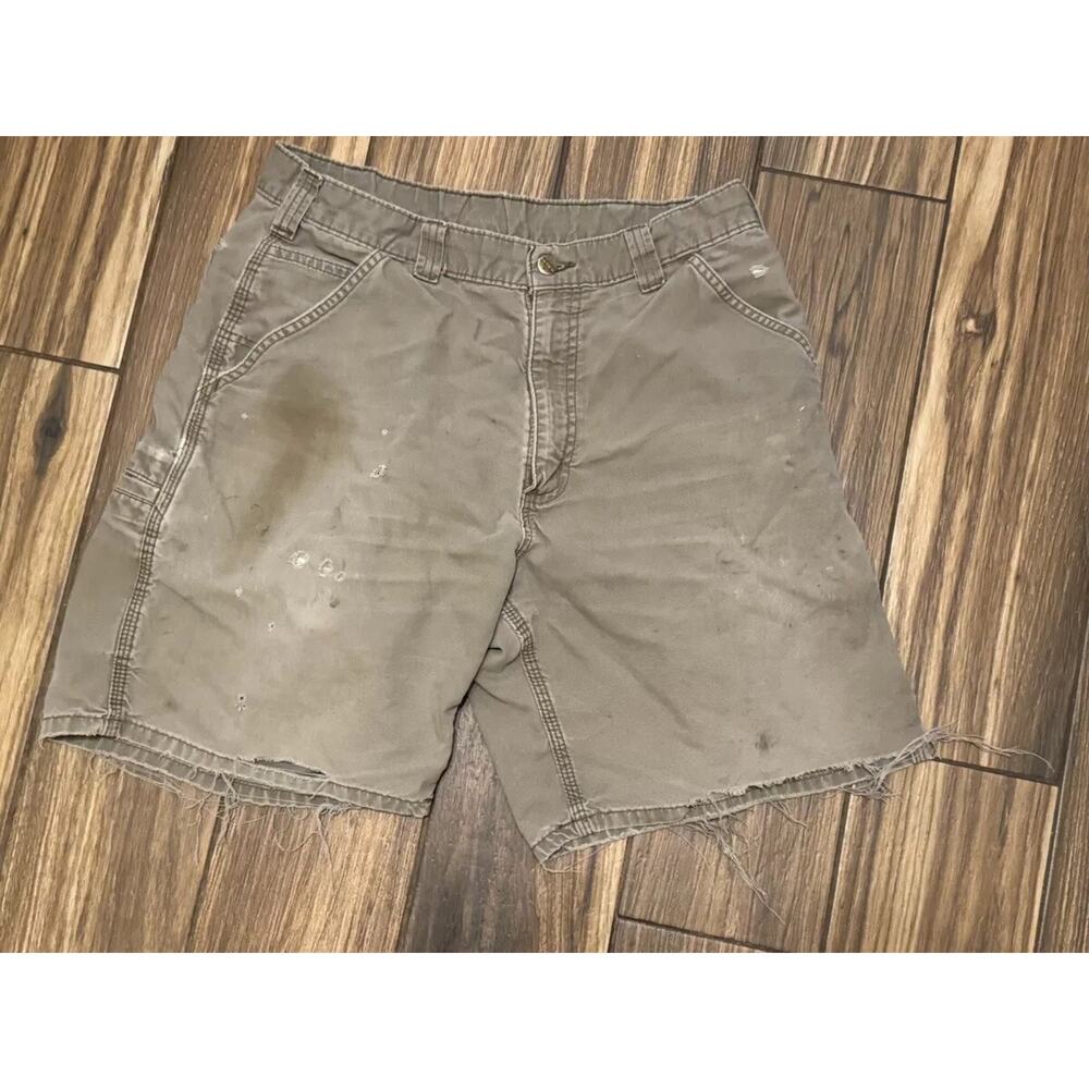 Carhartt Worked In Thrashed Carpenter Shorts Men’s Size 34 Grunge Skate Skater